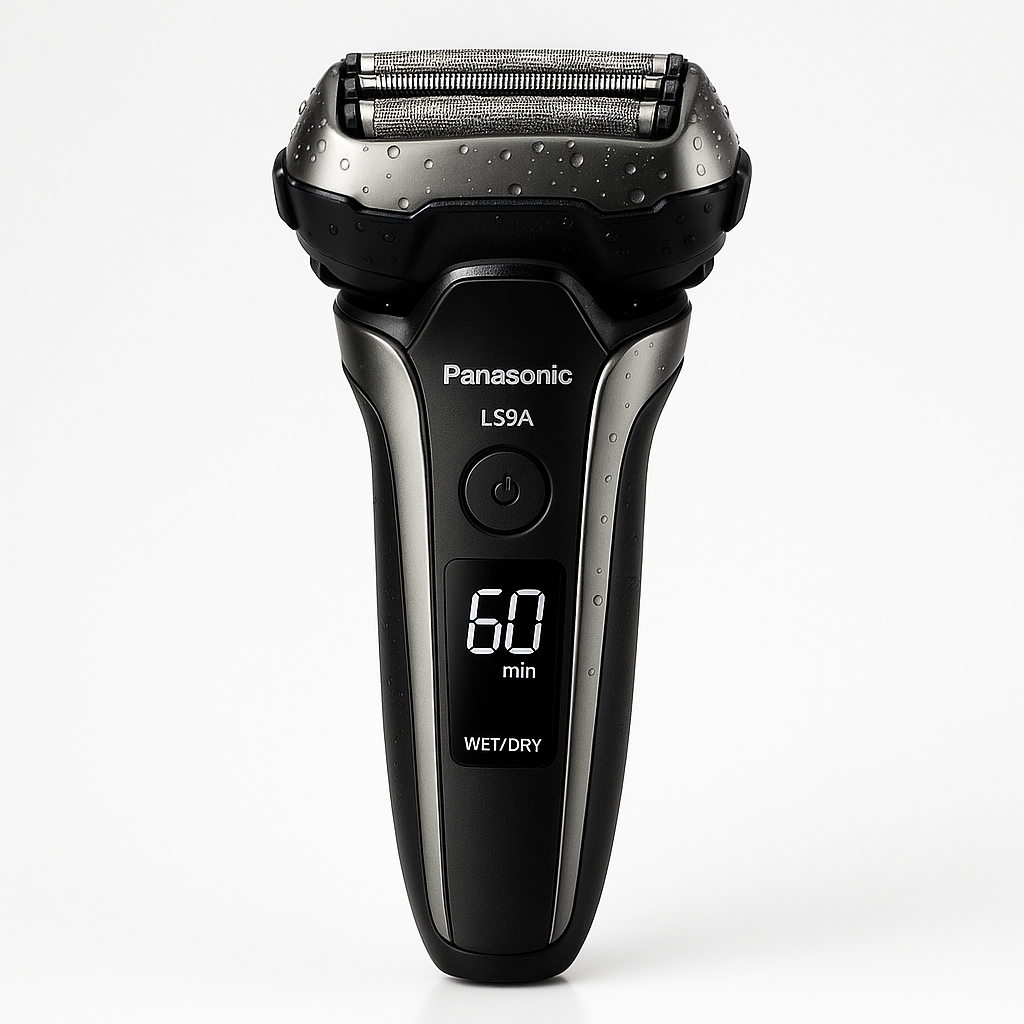 Highlighted features of the LS9A shaver, including ergonomic design, advanced technology, and user-friendly interface.
